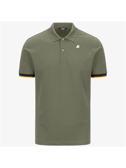 Polo uomo in cotone colore green lichen K-WAY | VINCENT K1125BWV15